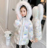 Kid Girl Winter Plush Thick Down Cotton Jacket Coats