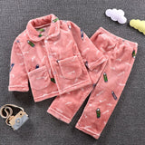 Kid Baby Boy Girl Autumn Winter Thickened Warm Pajamas