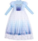 Kid Baby Girl Princess Spring Autumn Long-sleeved Bubble Sleeves Dresses