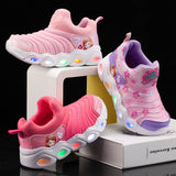 Kid Boys  Spring Autumn LED Luminous Mesh Sneakers Light Up Shoes