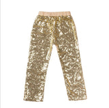 Kid Girl Multicolor Sequined Trousers Pants