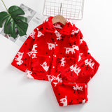 Kid Baby Girl Double-sided Velvet Plush Thickened Warm Pajamas