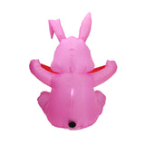 Easter Bunny 1.5m Inflatable Pink Cute Bunny LED Luminous Inflatable Courtyard Decoration