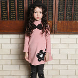 Kid Baby Girls Stylish Embroidered Flower Dresses