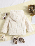 Kid Baby Girl Cozy Hooded Flannel Jacket Cute Animal Coats