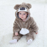 0-3T Baby Winter Autumn Bear One-piece Flannel Rabbit Romper