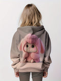 Kid Girl Realistic Bunny Trendy Cute Long Sleeve Sweatshirt Tops