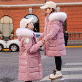 Kid Girls Cotton-padded Bright Washable Down Cotton Coats Jackets