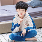 Kid Boys Autumn Winter Coral Velvet Flannel Pajamas