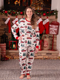 Christmas Family Matching Allover Xmas Long-sleeve Pajamas Sets