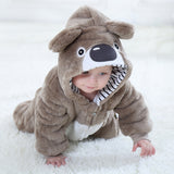 0-3T Baby Winter Autumn Bear One-piece Flannel Rabbit Romper