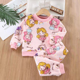 Kid Baby Girls Thickened Flannel Winter Suits Pajamas