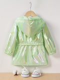 Kid Baby Girl Stylish Shining Zipper Ultra-Thin Fashion Coats