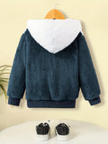 Kid Cozy Boys Fleece Jacket Warm Thick Zip-Up Coats