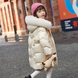 Kid Girl Cotton-padded Down Winter Jackets Coats