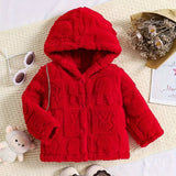 Kid Baby Girl Cozy Hooded Flannel Jacket Cute Animal Coats