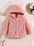 Kid Baby Girl Cozy Hooded Flannel Jacket Cute Animal Coats