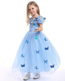 Kid Girl Frozen Halloween Cinderella Princess Dress