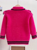 Kid Baby Girl Cozy Mink Plush Soft Ruffle Trim Sweaters