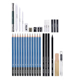 35pcs  Professional Sketching Drawing Pencils Kit Set