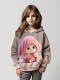 Kid Girl Realistic Bunny Trendy Cute Long Sleeve Sweatshirt Tops