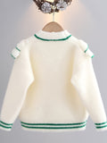 Kid Baby Girl Cozy Mink Plush Soft Ruffle Trim Sweaters