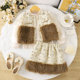 Baby Girl Floral Print Long Sleeve Short 2 Pcs Set