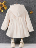 Kid Girl Cozy Fuzzy Cardigan Soft Warm Long Sleeve Casual Coats