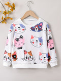 Kid Baby Toddler Girls Rabbit Polka Dot Print Long Sleeve Sweatshirt