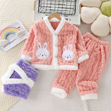 Kid Girl Winter Flannel Plush Thick Pajamas