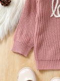 Kid Girl Embroidered Cozy Long Sleeve Sweaters