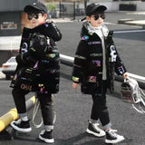 Kid Boy Winter Fashion Trends Cotton-padded Coats Jackets