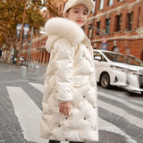 Kid Winter Girls Down Cotton Thickened Large Coats Jackets