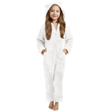 3-15Y Kids Girl Boy Onesie Fleece Sherpa Lined Warm Pajamas