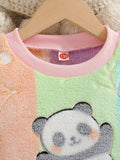 Kid Girl Cozy Panda Plush Fashion Long Sleeves Sweatshirts