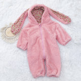 0-3T Baby Cartoon Rabbit Baby Jumpsuit Plush Thickening Romper