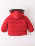 Kid Boys Girls Cute Winter Thermal Fleece Warm Long Sleeve Jacket Coat