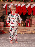 Christmas Family Matching Allover Xmas Long-sleeve Pajamas Sets