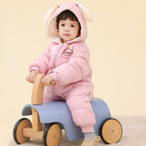 Baby Girl One-piece Down Jacket Fleece Thickened Rompers