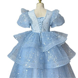 Kid Girl Princess Flower Wedding Birthday Host Dress