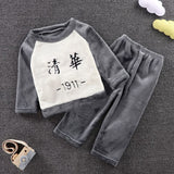 Kid Baby Boy Autumn Winter Thickened Winter Pajamas