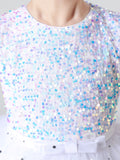 Kid Girls Glitter Sequin Princess Party Birthday Performance Dresses