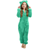 3-15Y Kids Girl Boy Onesie Fleece Sherpa Lined Warm Pajamas