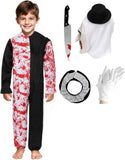 4-12Y Kids Clown Scary Killer Horror Terrified Halloween Cosplay Costume