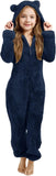 3-15Y Kids Girl Boy Onesie Fleece Sherpa Lined Warm Pajamas