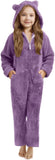 3-15Y Kids Girl Boy Onesie Fleece Sherpa Lined Warm Pajamas