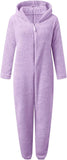 3-15Y Kids Girl Boy Onesie Fleece Sherpa Lined Warm Pajamas