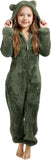 3-15Y Kids Girl Boy Onesie Fleece Sherpa Lined Warm Pajamas