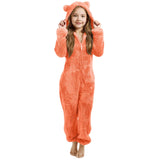 3-15Y Kids Girl Boy Onesie Fleece Sherpa Lined Warm Pajamas