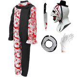 4-12Y Kids Clown Scary Killer Horror Terrified Halloween Cosplay Costume